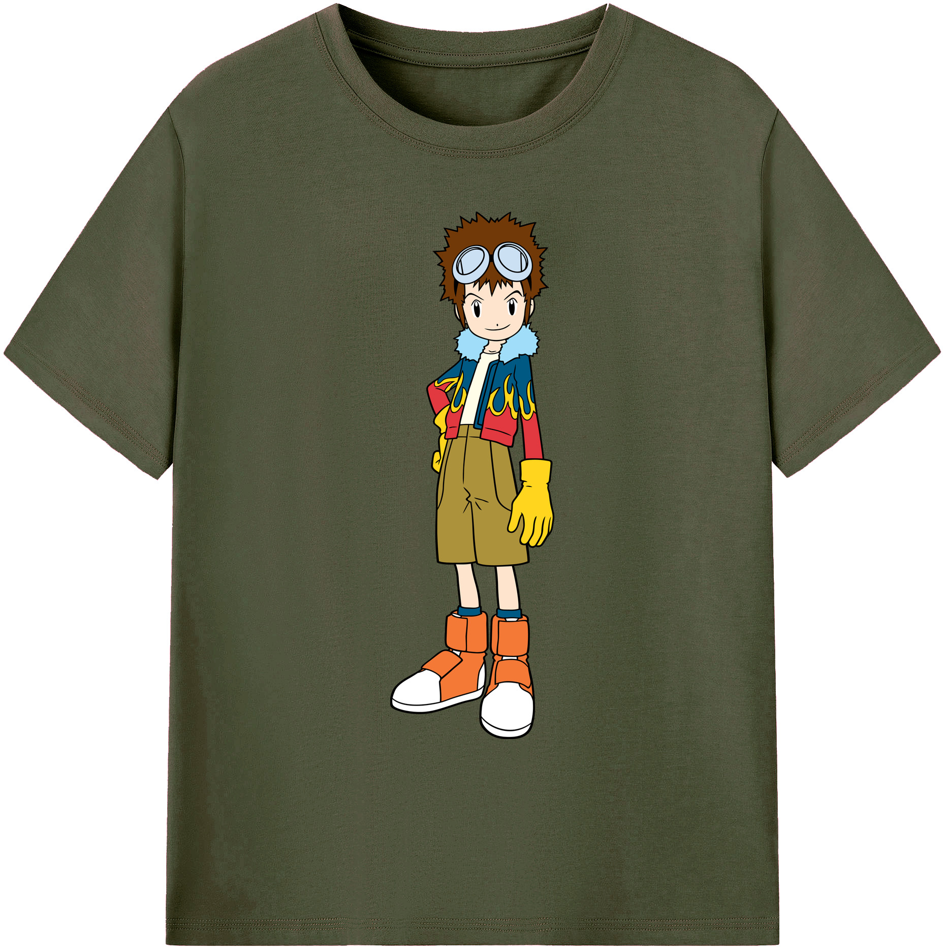 （画像用） Digimon デジタルモンスター/デジモン 綿100％ メンズ半袖Tシャツ｜肌触りやわらか＆通気性
